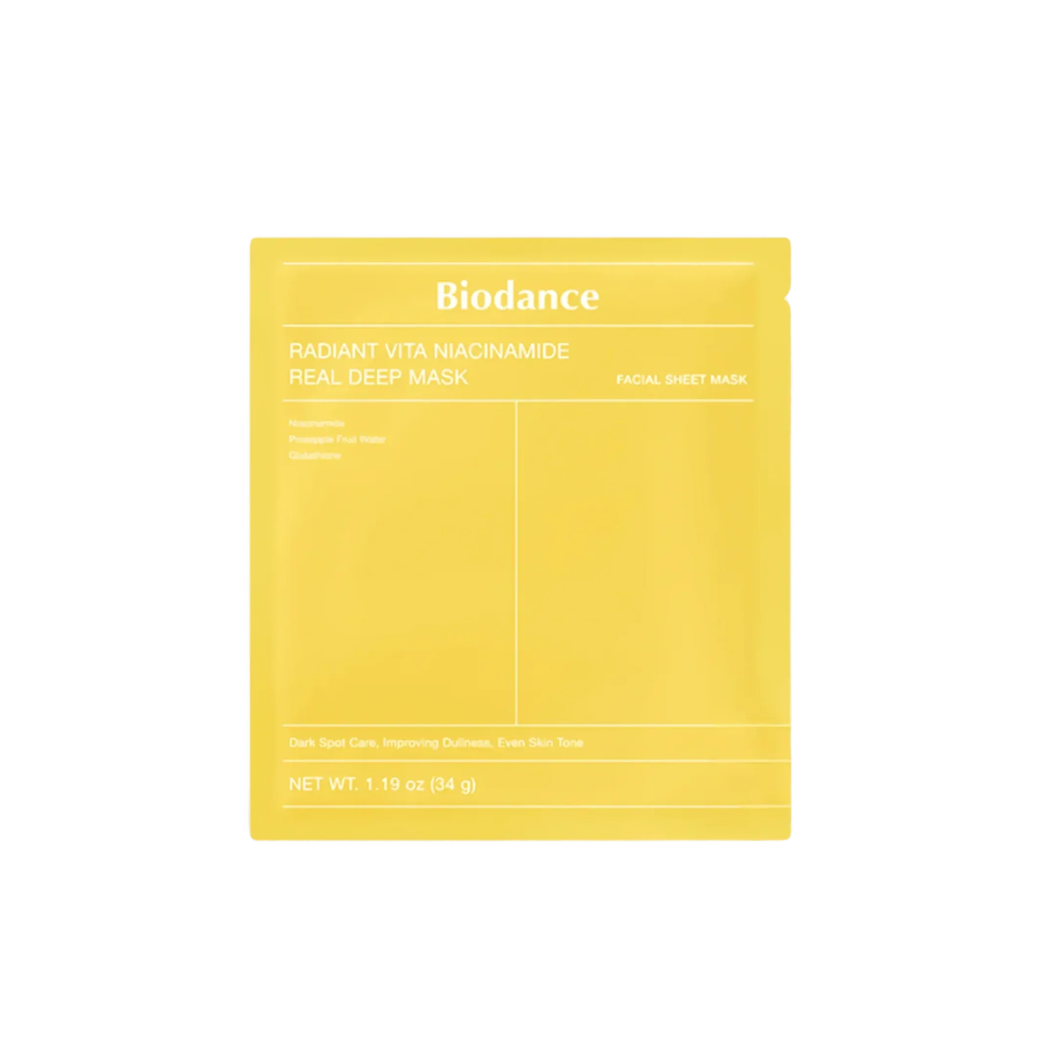 Biodance Radiant Vita  NiacinamideReal Deep Mask Sheet (1 UNIDAD)